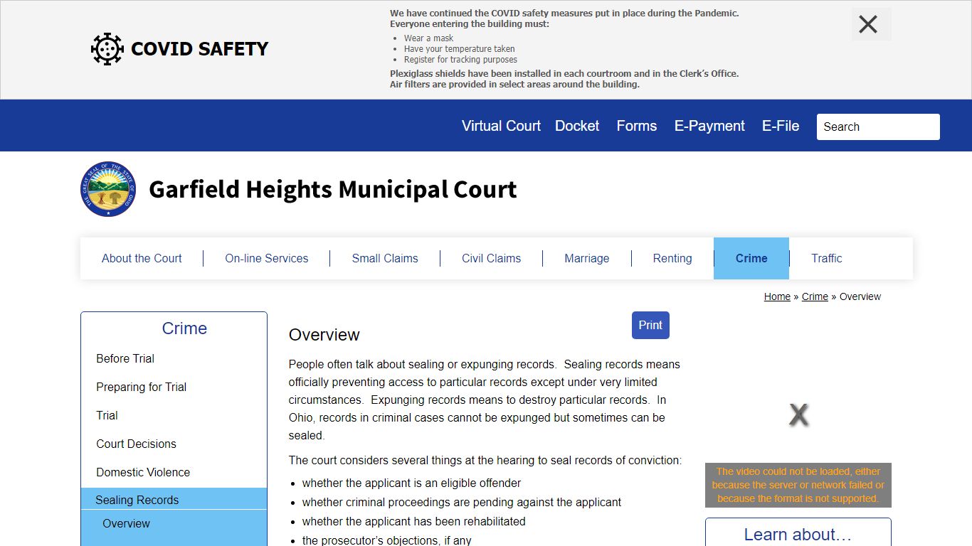 Overview | Garfield Heights Municipal Court