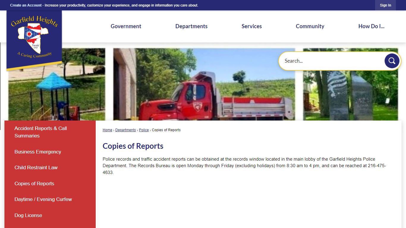 Copies of Reports | Garfield Heights, OH